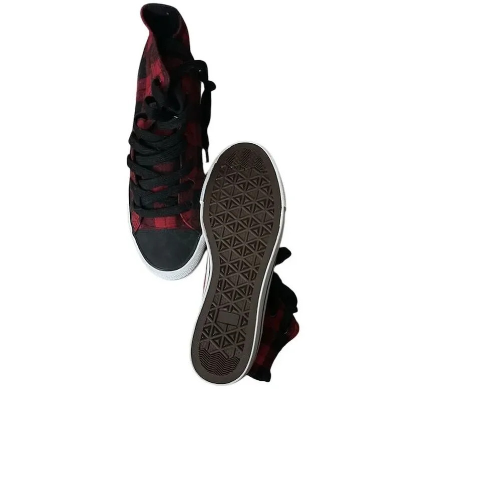 Charlie Paige Women's Plaid High Top Sneakers Size 8 Multicolor - Picture 2 of 4